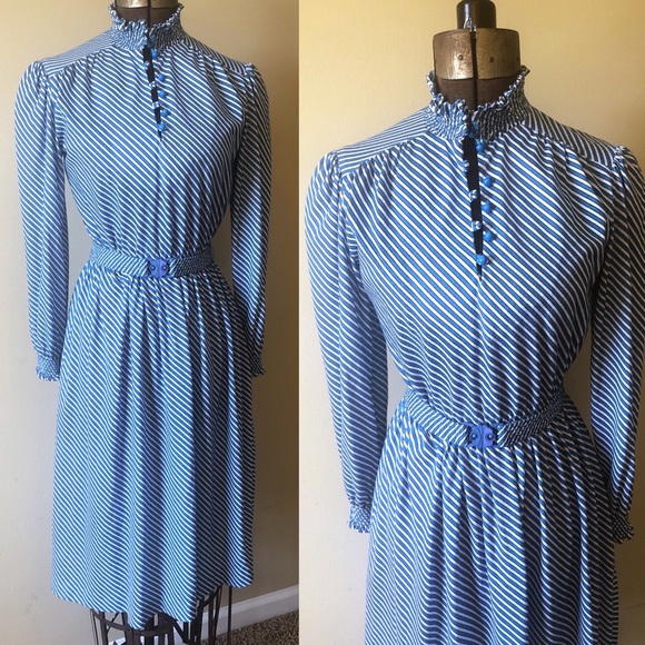 Dresses & Skirts - Vintage 1980s striped day dress